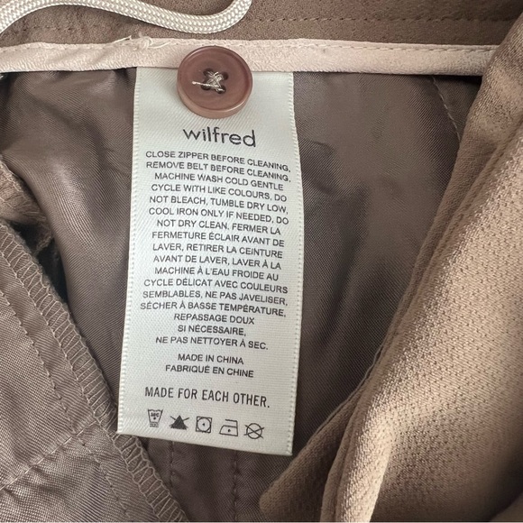 NWT Aritzia Wilfred Tie Front Belted High Rise Trouser Shorts - Picture 7 of 8